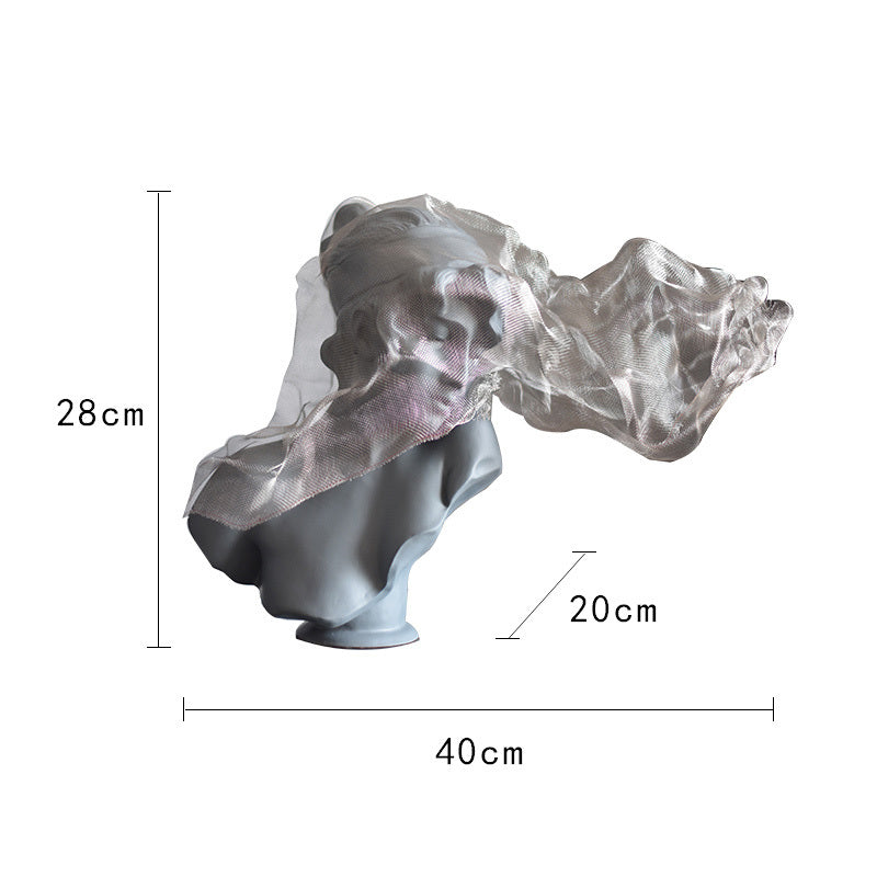 Nordic Soft Veil Girl Art Statue